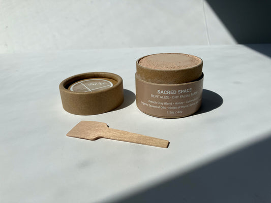 Sacred Space - Revitalize - Dry Facial Masks - Side jar